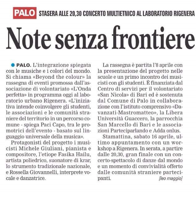 Gazzetta Mezzogiorno - 16-04-2016